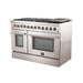 Forno Appliance Package - 48 Inch Dual Fuel Range, Range Hood, Built-In Refrigerator, Microwave Drawer, Dishwasher, Wine Cooler, 33SB-FFSGS6156-48 FORNO