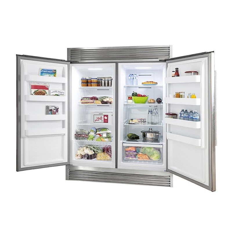 Forno Appliance Package - 48 Inch Dual Fuel Range, Wall Mount Range Hood, Refrigerator, Wine Cooler, Dishwasher, FWCDR-FFSGS6156-48