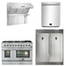 Forno Appliance Package - 48 Inch Gas Range, 60 Inch Refrigerator, Range Hood, Dishwasher, FRH-FFSGS6244-48HB FORNO