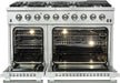 Forno Appliance Package - 48 Inch Gas Range, 60 Inch Refrigerator, Range Hood, Dishwasher, FRH-FFSGS6244-48HB FORNO