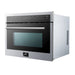 Forno 5-Piece Appliance Package - 30-Inch Electric Range, Wall Mount Range Hood, French Door Refrigerator, Dishwasher, and MicrowaveOven in Stainless Steel FORNO