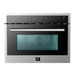 Forno 5-Piece Appliance Package - 30-Inch Electric Range, Wall Mount Range Hood with Backsplash, Pro-Style Refrigerator, Dishwasher, and Microwave Oven in Stainless Steel FORNO