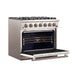 FORNO Capriasca - Titanium Professional 36" Freestanding Colored Door Gas Range FFSGS6260-36 - PrimeFair