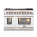 FORNO Capriasca - Titanium Professional 48" Freestanding Colored Door Gas Range FFSGS6260-48WHT FORNO
