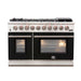 FORNO Capriasca - Titanium Professional 48" Freestanding Colored Door Gas Range FFSGS6260-48WHT FORNO