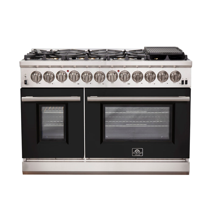 FORNO Fratta - Platinum Professional 48" Freestanding Dual Fuel Electric 240V Colored Door Oven Range FFSGS6187-48 FORNO