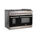 FORNO Fratta - Platinum Professional 48" Freestanding Dual Fuel Electric 240V Colored Door Oven Range FFSGS6187-48 FORNO