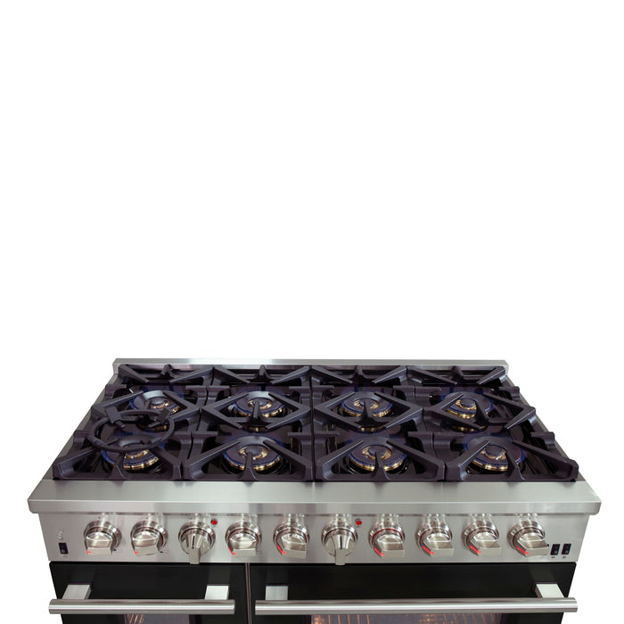 FORNO Fratta - Platinum Professional 48" Freestanding Dual Fuel Electric 240V Colored Door Oven Range FFSGS6187-48 FORNO