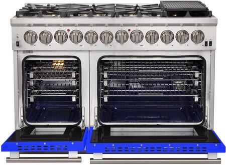 FORNO Fratta - Platinum Professional 48" Freestanding Dual Fuel Electric 240V Colored Door Oven Range FFSGS6187-48 FORNO
