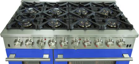 FORNO Fratta - Platinum Professional 48" Freestanding Dual Fuel Electric 240V Colored Door Oven Range FFSGS6187-48 FORNO