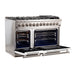 FORNO Fratta - Platinum Professional 48" Freestanding Dual Fuel Electric 240V Colored Door Oven Range FFSGS6187-48 FORNO