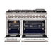 FORNO Fratta - Platinum Professional 48" Freestanding Dual Fuel Electric 240V Colored Door Oven Range FFSGS6187-48 FORNO
