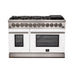 FORNO Fratta - Platinum Professional 48" Freestanding Dual Fuel Electric 240V Colored Door Oven Range FFSGS6187-48 FORNO