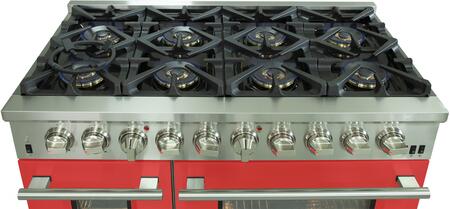 FORNO Fratta - Platinum Professional 48" Freestanding Dual Fuel Electric 240V Colored Door Oven Range FFSGS6187-48 FORNO