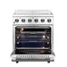 FORNO Galiano 30-Inch Electric Range with Convection Oven in Stainless Steel - FFSEL6083-30 FORNO