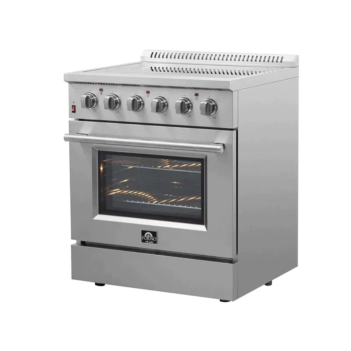 FORNO Galiano 30-Inch Electric Range with Convection Oven in Stainless Steel - FFSEL6083-30 FORNO
