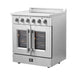 FORNO Galiano 30-Inch French Door Electric Range with Convection Oven in Stainless Steel - FFSEL6917-30 FORNO