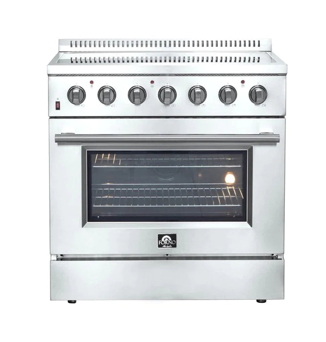 FORNO Galiano 36-Inch Electric Range with Convection Oven in Stainless Steel - FFSEL6083-36 FORNO