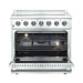 FORNO Galiano 36-Inch Electric Range with Convection Oven in Stainless Steel - FFSEL6083-36 FORNO