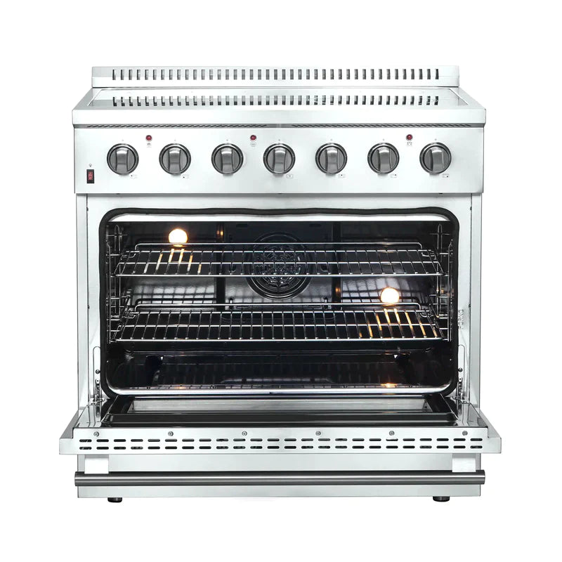 FORNO Galiano 36-Inch Electric Range with Convection Oven in Stainless Steel - FFSEL6083-36