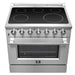 FORNO Galiano 36-Inch Electric Range with Convection Oven in Stainless Steel - FFSEL6083-36 FORNO
