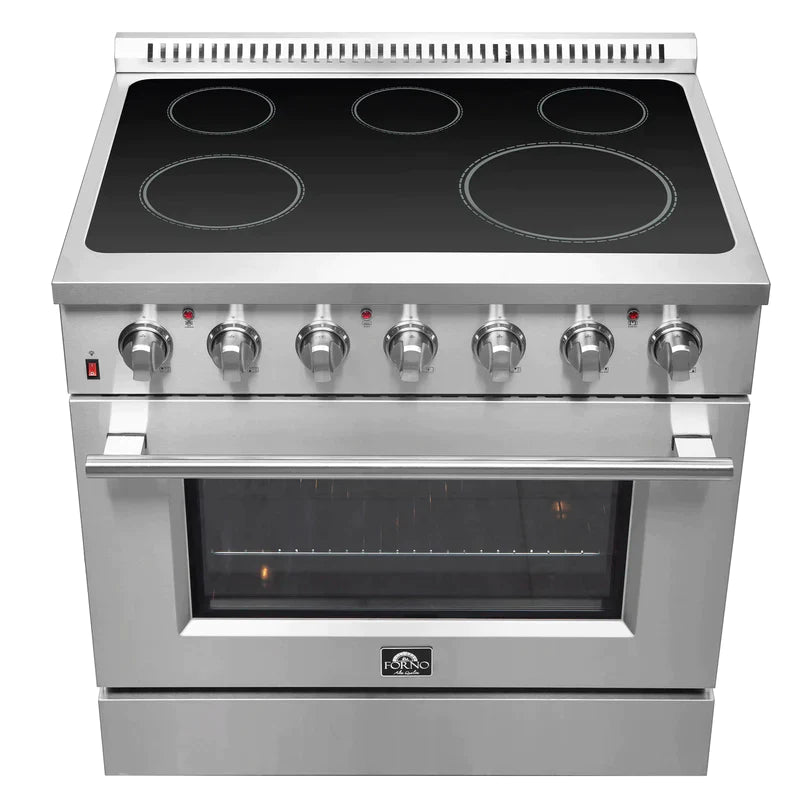 FORNO Galiano 36-Inch Electric Range with Convection Oven in Stainless Steel - FFSEL6083-36