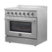 FORNO Galiano 36-Inch Electric Range with Convection Oven in Stainless Steel - FFSEL6083-36 FORNO