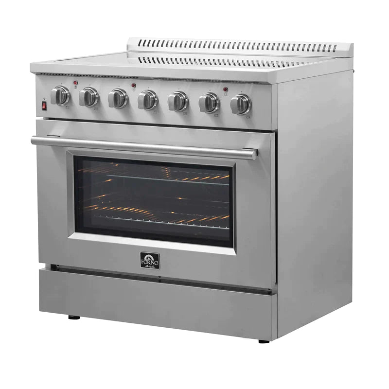 FORNO Galiano 36-Inch Electric Range with Convection Oven in Stainless Steel - FFSEL6083-36