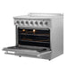 FORNO Galiano 36-Inch Electric Range with Convection Oven in Stainless Steel - FFSEL6083-36 FORNO