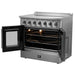 FORNO Galiano 36-Inch French Door Electric Range with Convection Oven in Stainless Steel - FFSEL6917-36 FORNO
