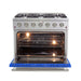 FORNO Vittorio - Gold Professional 36" Freestanding Colored Door Gas Range FFSGS6244-36WHT FORNO