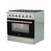 FORNO Vittorio - Gold Professional 36" Freestanding Colored Door Gas Range FFSGS6244-36WHT FORNO