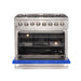 FORNO Galiano - Gold Professional 36" Freestanding Dual Fuel 240V Electric Colored Door Oven Range FFSGS6156-36WHT FORNO