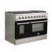 Forno 48" Galiano Freestanding Gas Range with 8 Gas Burners and 240v Electric Double Oven in Stainless Steel with Colored Doors - FFSGS6244-48RED/BLK/BLU/WHT FORNO