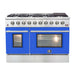 Forno 48" Galiano Freestanding Gas Range with 8 Gas Burners and 240v Electric Double Oven in Stainless Steel with Colored Doors - FFSGS6244-48RED/BLK/BLU/WHT FORNO