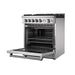 Forno 3-Piece Appliance Package - 30-Inch Gas Range, 56-Inch Pro-Style Refrigerator & Wall Mount Hood with Backsplash in Stainless Steel FORNO