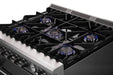 Forno 3-Piece Appliance Package - 30-Inch Gas Range, 56-Inch Pro-Style Refrigerator & Wall Mount Hood with Backsplash in Stainless Steel FORNO