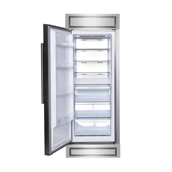 FORNO Maderno 32-Inch 13.6 cu.ft. Left Swing Convertible Refrigerator/Freezer Built-In with Decorative Grill Trim - FFFFD1722-32LS FORNO