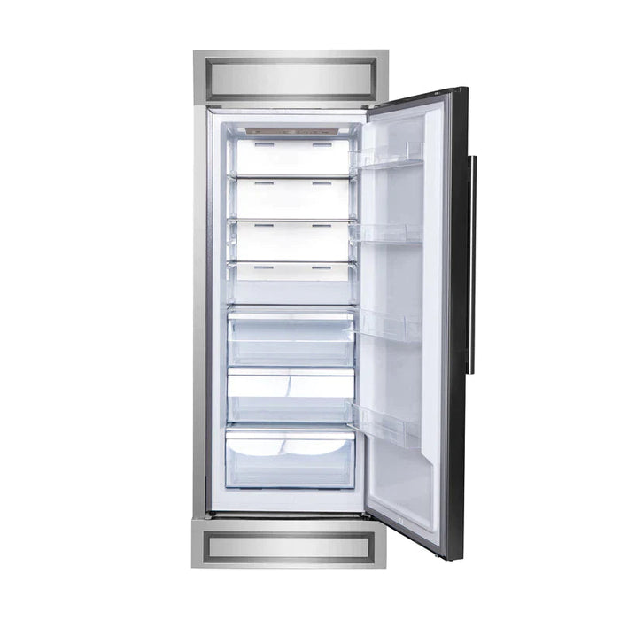 FORNO Maderno 32-Inch 13.6 cu.ft. Right Swing Convertible Refrigerator/Freezer Built-In with Decorative Grill Trim - FFFFD1722-32RS FORNO