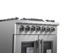 FORNO Massimo 30-Inch Freestanding French Door Dual Fuel Range in Stainless Steel - FFSGS6325-30 FORNO