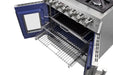 FORNO Massimo 30-Inch Freestanding French Door Dual Fuel Range in Stainless Steel - FFSGS6325-30 FORNO