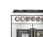 FORNO Massimo 30-Inch Freestanding French Door Dual Fuel Range in Stainless Steel - FFSGS6325-30 FORNO