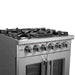 FORNO Massimo 30-Inch Freestanding French Door Gas Range in Stainless Steel - FFSGS6439-30 FORNO