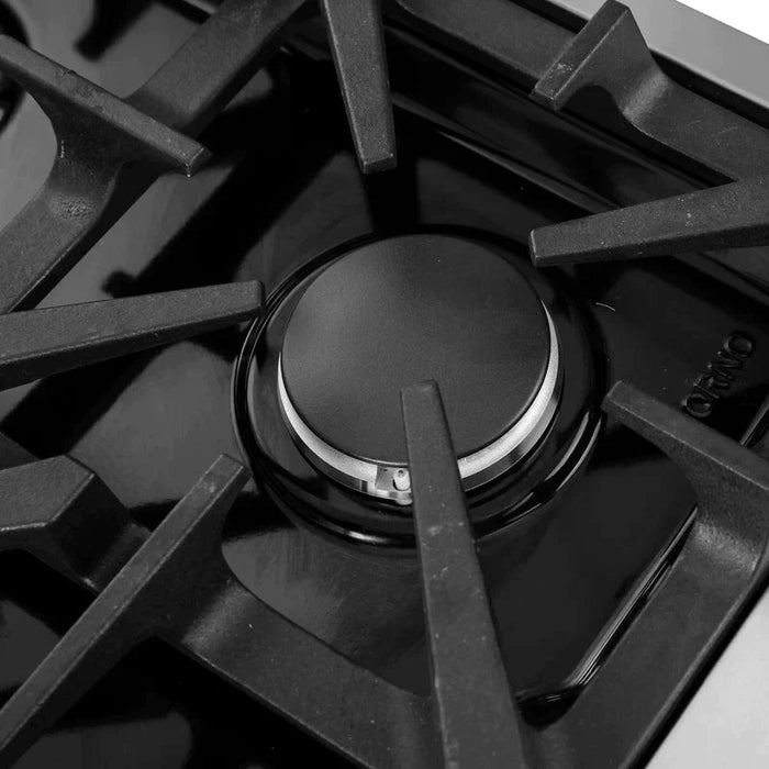 FORNO Massimo 30-Inch Freestanding French Door Gas Range in Stainless Steel - FFSGS6439-30 FORNO