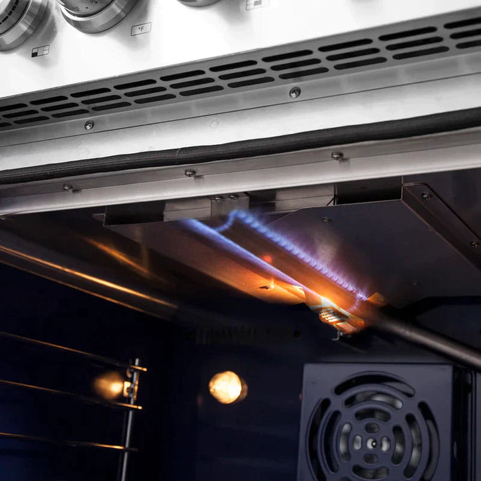FORNO Massimo 30-Inch Freestanding French Door Gas Range in Stainless Steel - FFSGS6439-30 FORNO