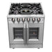 FORNO Massimo 30-Inch Freestanding French Door Gas Range in Stainless Steel - FFSGS6439-30 FORNO