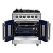 FORNO Massimo 30-Inch Freestanding French Door Gas Range in Stainless Steel - FFSGS6439-30 FORNO
