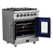 FORNO Massimo 30-Inch Freestanding French Door Gas Range in Stainless Steel - FFSGS6439-30 FORNO