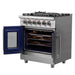FORNO Massimo 30-Inch Freestanding French Door Gas Range in Stainless Steel - FFSGS6439-30 FORNO