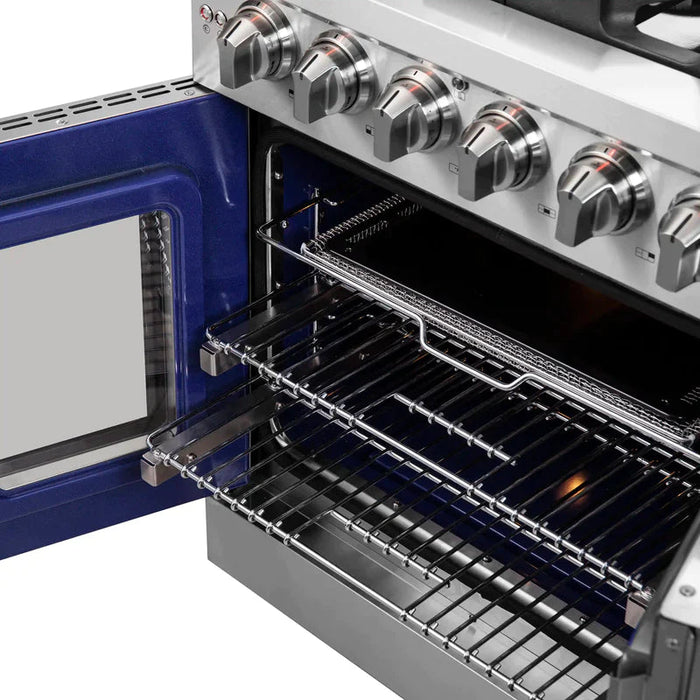 FORNO Massimo 30-Inch Freestanding French Door Gas Range in Stainless Steel - FFSGS6439-30 FORNO